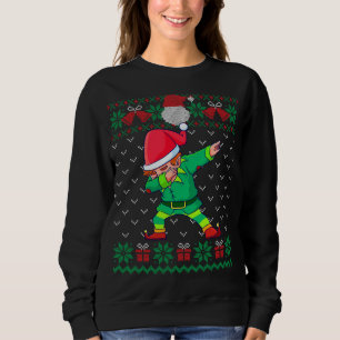 Moletom Dabbing Elf Ugly Christmas Sweater Family