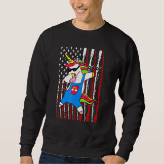 Moletom Dabbing Fisheries Unicorn Funny American Flag Cute