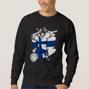 Moletom Dabbing French Buldog Finlândia Voleibol Fers Jers