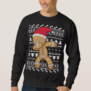 Moletom Dabbing Gingerbird Man Ugly Christmas Sweater