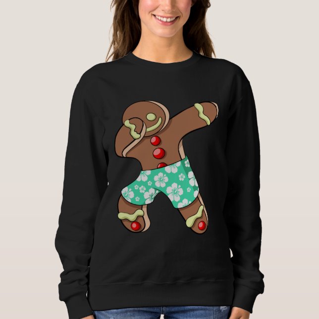 Moletom Dabbing Gingerbread Man Xmas Boy Christmas In July (Frente)