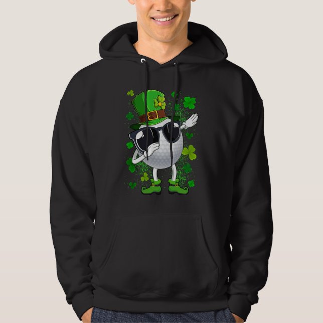 Moletom Dabbing Golf Ball Leprechaun Saint Patrick's Day M (Frente)