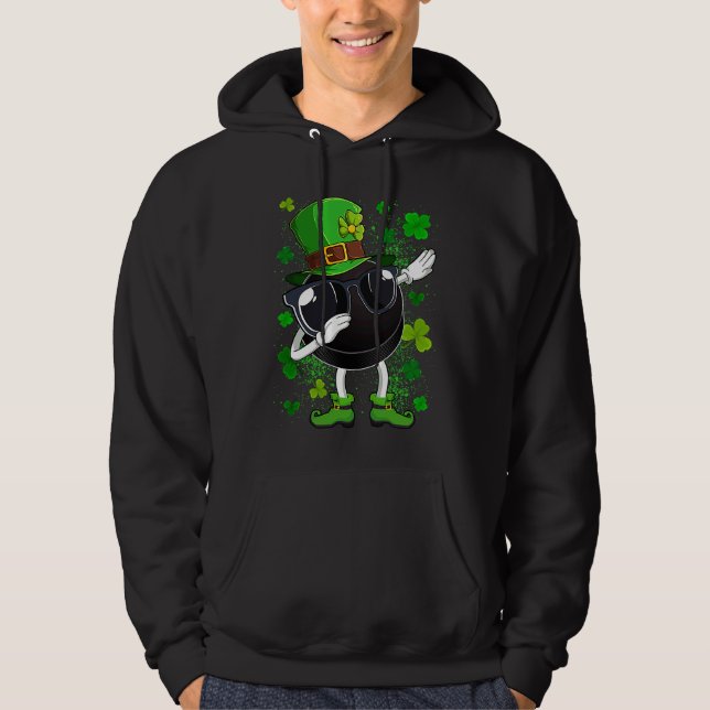 Moletom Dabbing Hockey Puck Leprechaun St Patrick's Day Me (Frente)