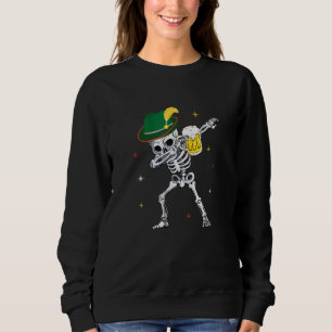 Moletom Dabbing Lederhosen Skeleton com Beer Mug Okou