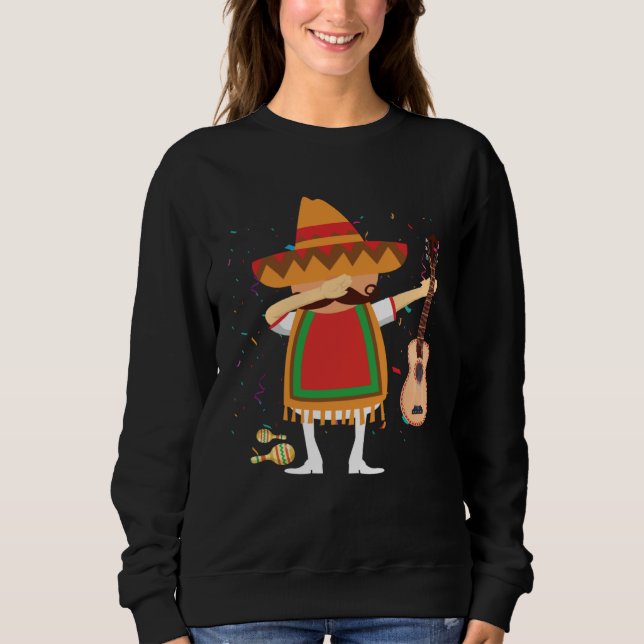 Moletom Dabbing Mexican Mariachi Poncho Cinco de Mayo  Dab (Frente)