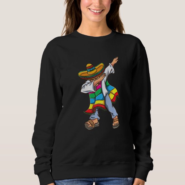 Moletom Dabbing Mexicano Poncho Cinco De Mayo (Frente)