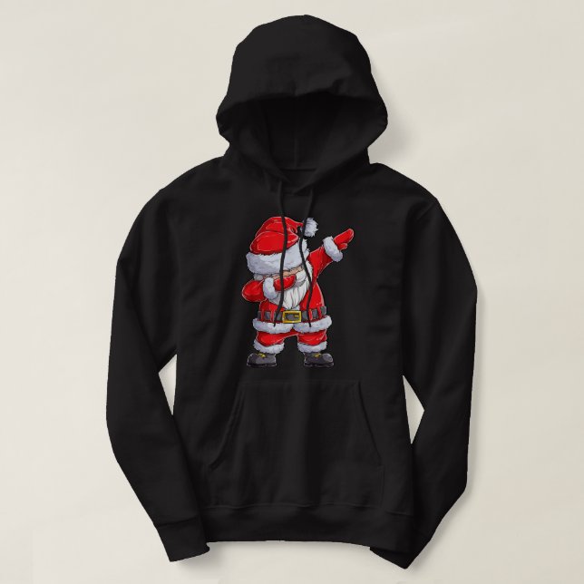 Moletom Dabbing Papai Noel Boys de Natal Men Engraçado Xma (Frente do Design)