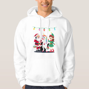 Moletom Dabbing Papai Noel Elfo Unicórnio Natal Crianças M