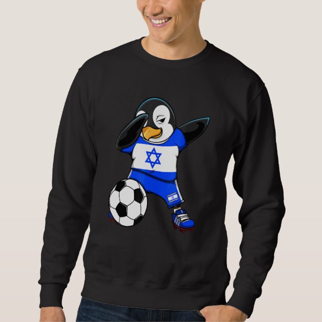 Moletom Dabbing Penguin Israel Soccer Fans Jersey (Frente)