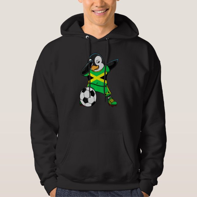 Moletom Dabbing Penguin Jamaica Soccer Fans Jersey (Frente)