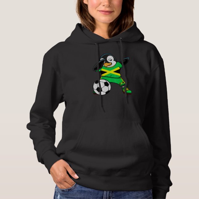 Moletom Dabbing Penguin Jamaica Soccer Fans Jersey (Frente)