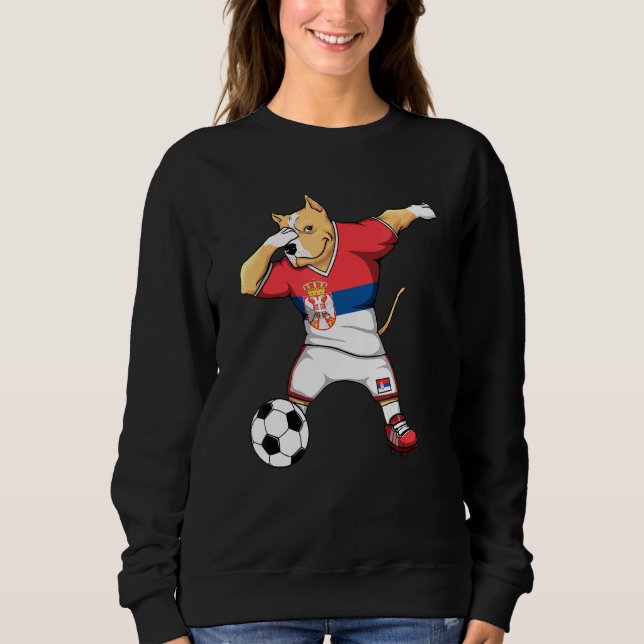 Moletom Dabbing Pitbull Sérvia Soccer Fans Jersey Sérvio (Frente)