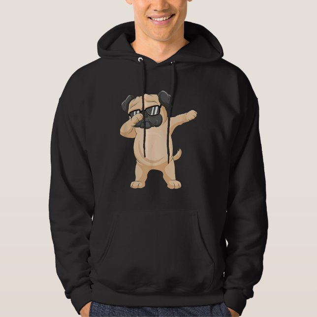 Moletom Dabbing Pug Pug Sunglass Dab Dance Classic T-Shi (Frente)