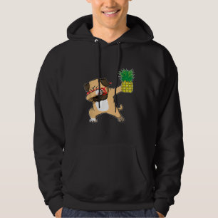 Moletom Dabbing Pug Puppy Dog Pineapple Aloha Hawaiai Gif
