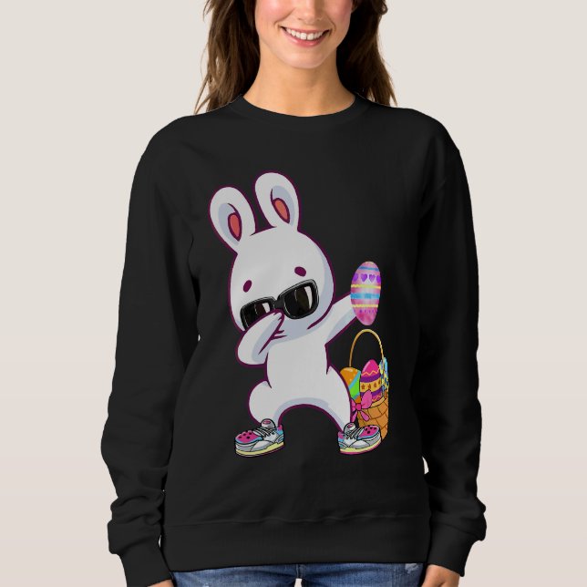 Moletom Dabbing Rabbit Felz pascoa Day Ovos Dab Boys Girl (Frente)