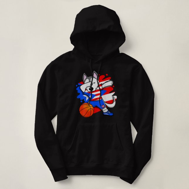 Moletom Dabbing Rouco Puerto Rico Basball Fans Jersey S (Frente do Design)