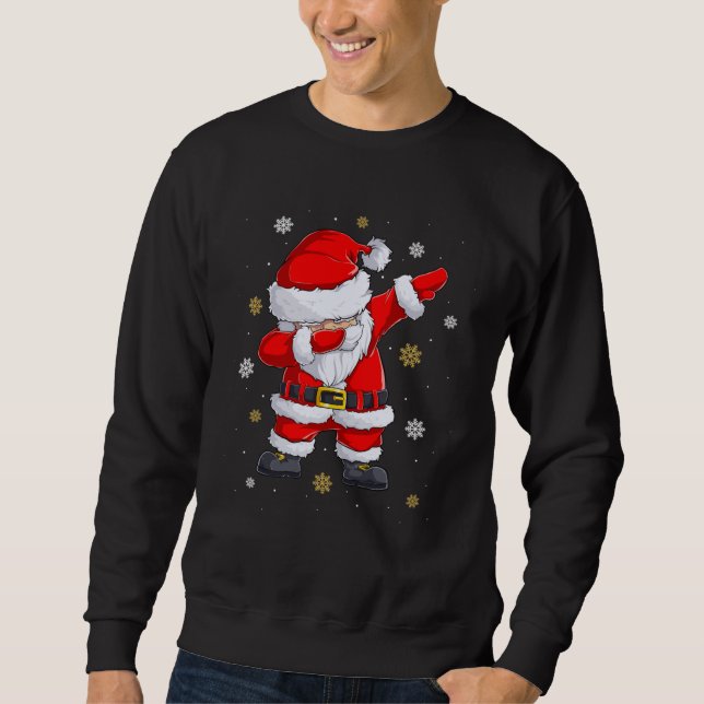 Moletom Dabbing Santa Claus Christmas Kids Boys Girls Xmas (Frente)
