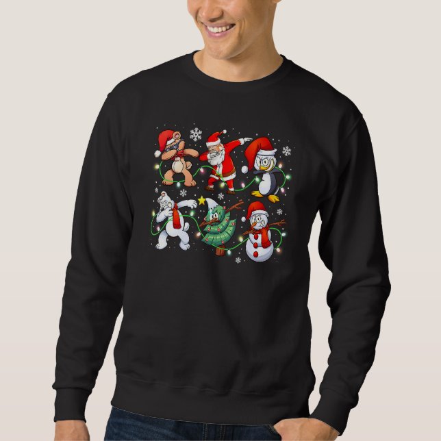 Moletom Dabbing Santa Elf Friends Christmas Boys Men   Xma (Frente)