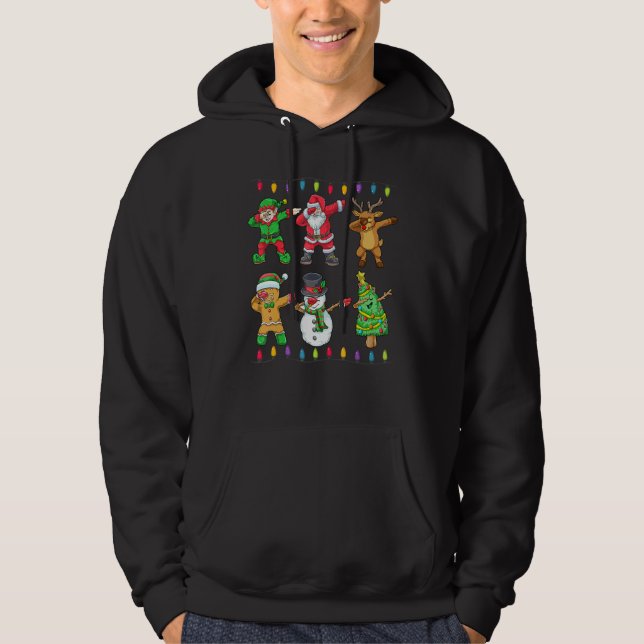 Moletom Dabbing Santa Elf Friends Christmas Boys Men  Xmas (Frente)