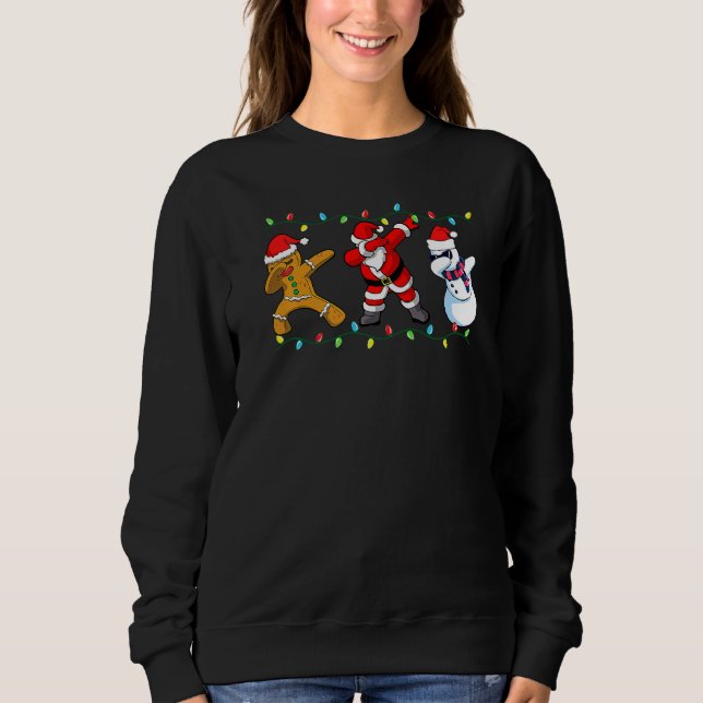 Moletom Dabbing Santa Elf Friends Christmas Boys Men  Xmas (Frente)