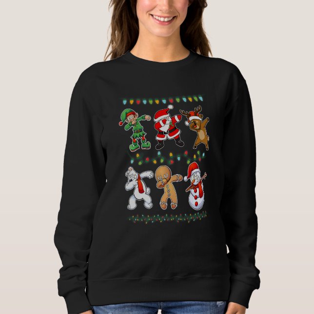 Moletom Dabbing Santa Elf Friends Christmas Boys Men  Xmas (Frente)