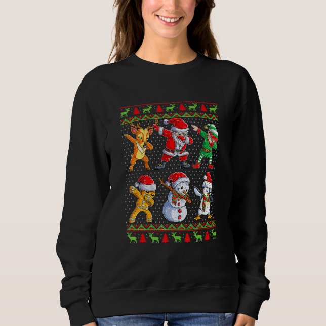 Moletom Dabbing Santa Elf Friends Christmas Holiday Boys G (Frente)