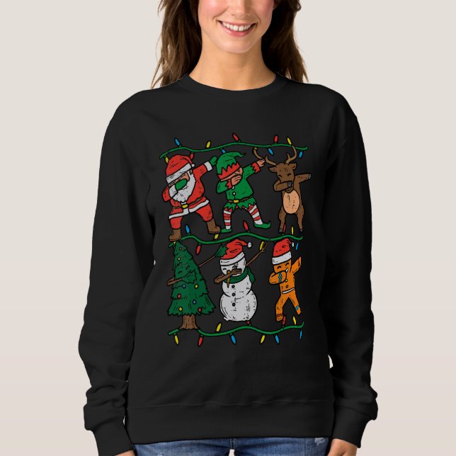 Moletom Dabbing Santa Elf Reindeer Dab Xmas Christmas Boys (Frente)