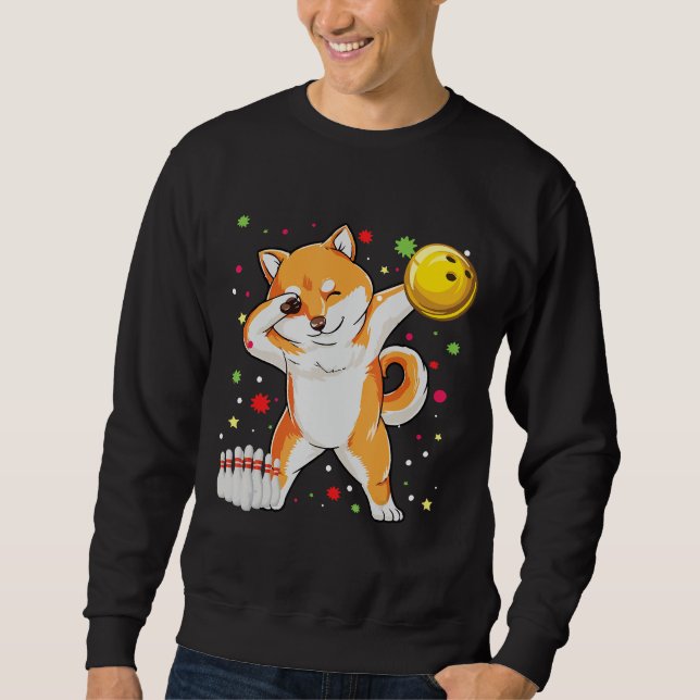Moletom Dabbing Shiba Boliche Boliches Engraçadas Presente (Frente)