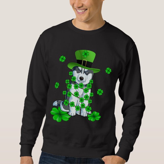 Moletom Dabbing Siberian Husky Rua Patrick Day (Frente)