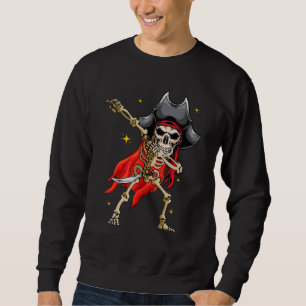 Moletom Dabbing Skeleton Pirate Halloween Kids Jolly Roger