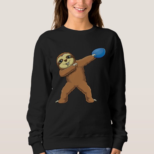 Moletom Dabbing Sloth Dab Disc Golf  Girls Womens (Frente)