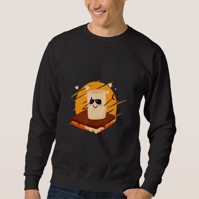 Moletom Dabbing S'more Smores Marshmallow Acampamento (Frente)