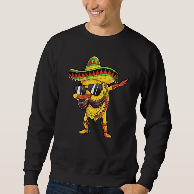 Moletom Dabbing Taco Cinco De Mayo Boys Men Comida Mexican (Frente)