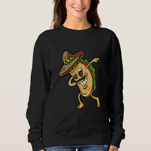 Moletom Dabbing Taco Funny Boys Girls Men Women Mexican Fo (Frente)