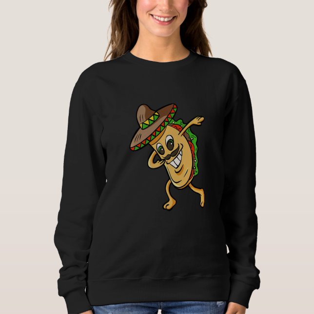 Moletom Dabbing Taco Funny Boys Girls Men Women Mexican Fo (Frente)