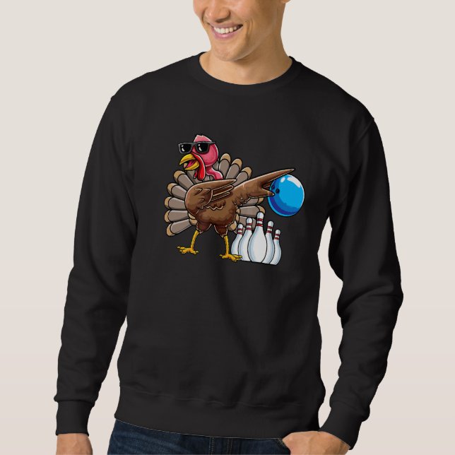 Moletom Dabbing Turkey Boliche Thankanding League (Frente)