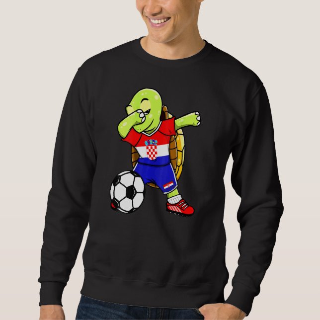 Moletom Dabbing Turtle Croácia Soccer Fans Jersey Croata (Frente)