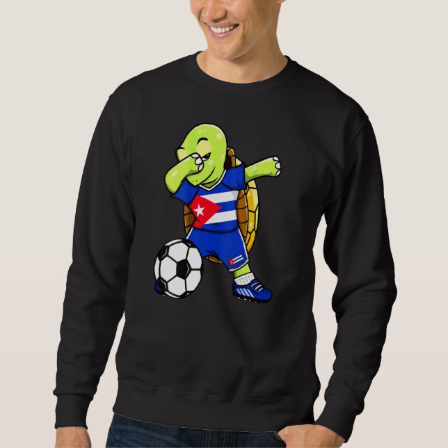 Moletom Dabbing Turtle Cuba Soccer Fans Jersey Cubano Calç (Frente)