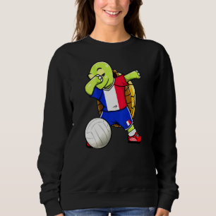 Moletom Dabbing Turtle França Vetores de Voleibol Jersey F