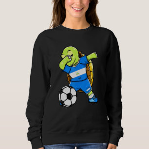 Moletom Dabbing Turtle Nicarágua Soccer Fans Jersey Flag F