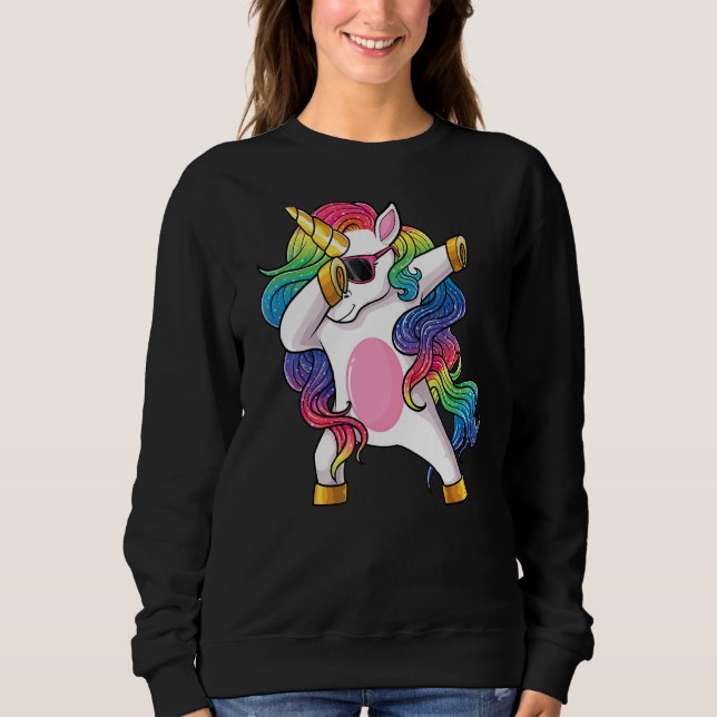 Moletom Dabbing Unicorn Kids Boys Men Dab Unicorn (Frente)