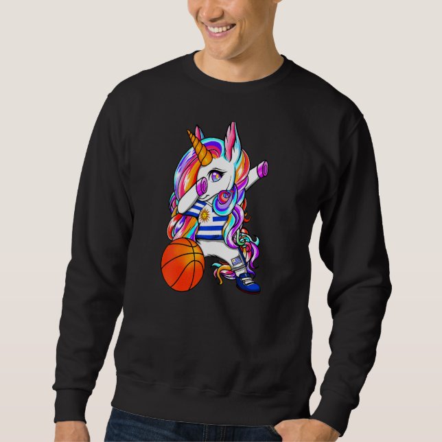 Moletom Dabbing Unicorn Uruguai Basball Fans Jersey Bba (Frente)