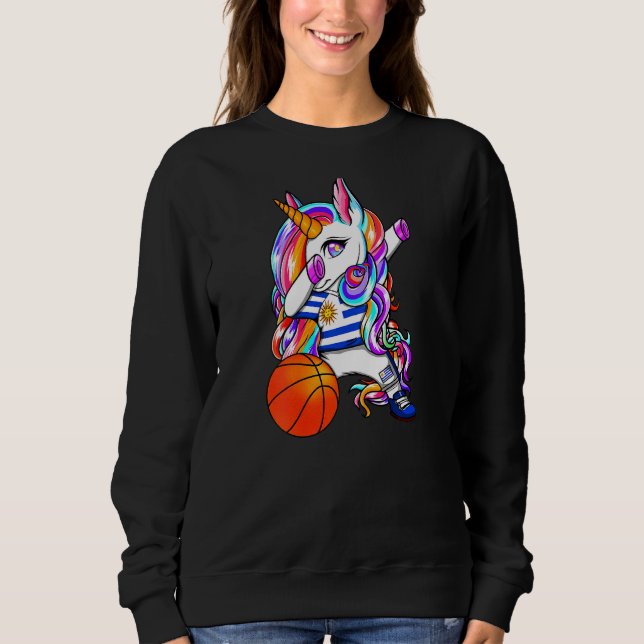 Moletom Dabbing Unicorn Uruguai Basball Fans Jersey Bba (Frente)