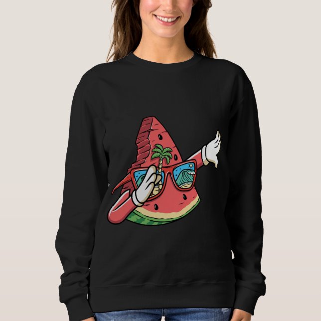 Moletom Dabbing Watermelon Kawaii Dab Summer Fruta Melon L (Frente)