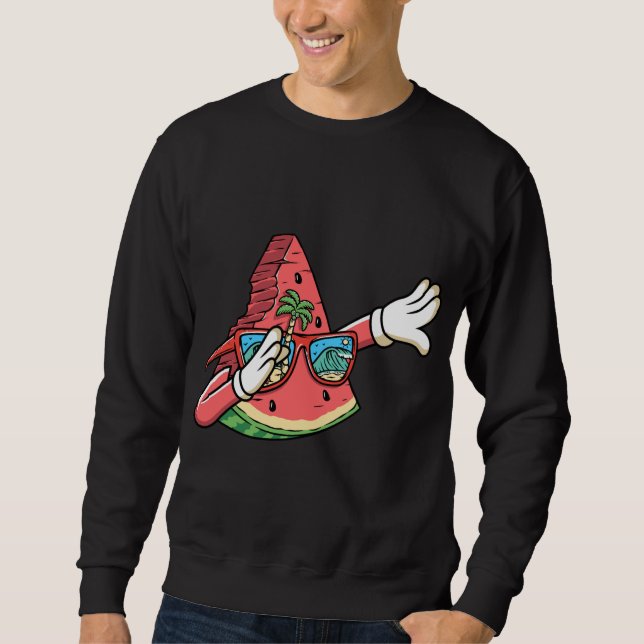 Moletom Dabbing Watermelon Kawaii Dab Summer Fruta Melon L (Frente)