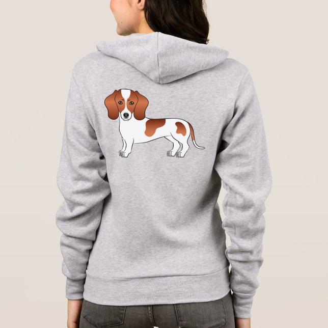 Moletom Dachshund Cartoon Cute de Pelo Curto Malhado de Ve (Verso)