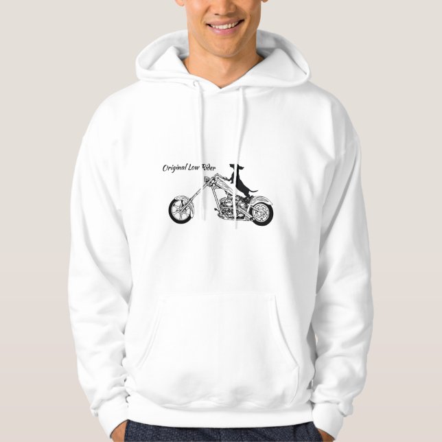 Moletom Dachshund Chopper Motorcycle Rider Hoodie (Frente)