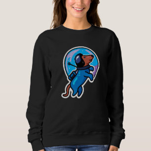 Moletom Dachshund Cosmonaut Dog Teckel Retro