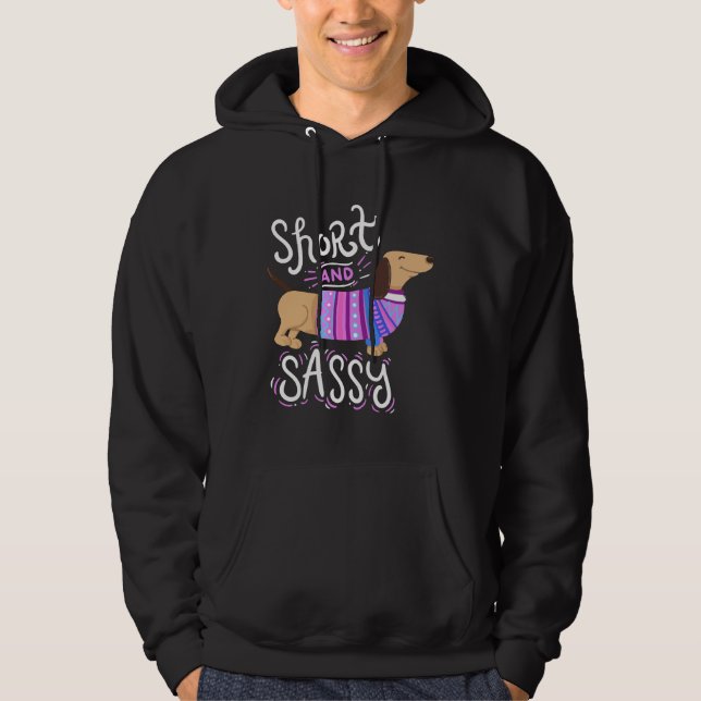 Moletom Dachshund Dachshund Pequeno E Cheio Com Casaco (Frente)