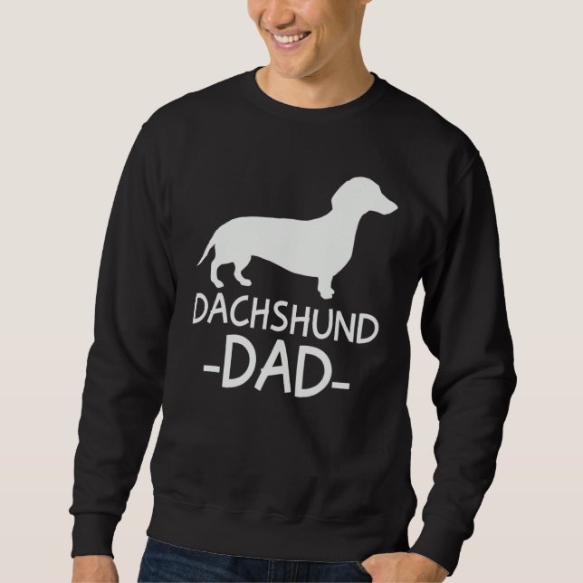 Moletom Dachshund Dad Weiner Weenie Apparel dog lover hold (Frente)